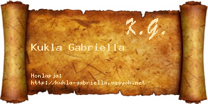 Kukla Gabriella névjegykártya